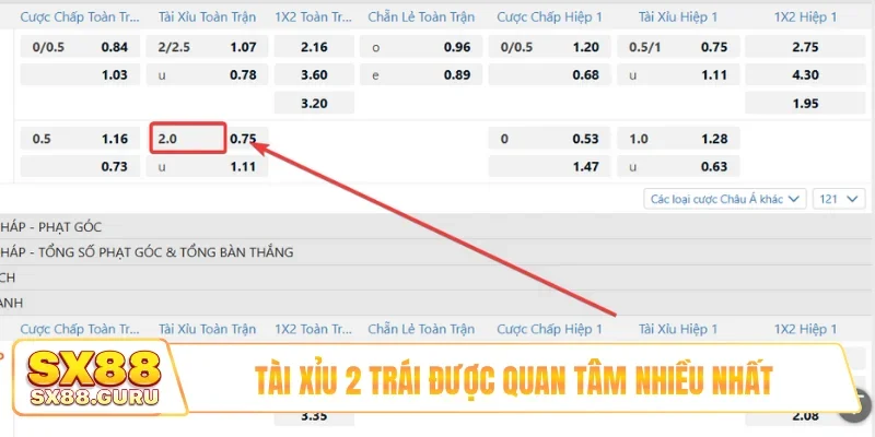 Tài Xỉu 2 trái được quan tâm nhiều nhất